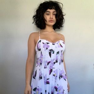 Vintage Ankle Length Floral Print Sundress